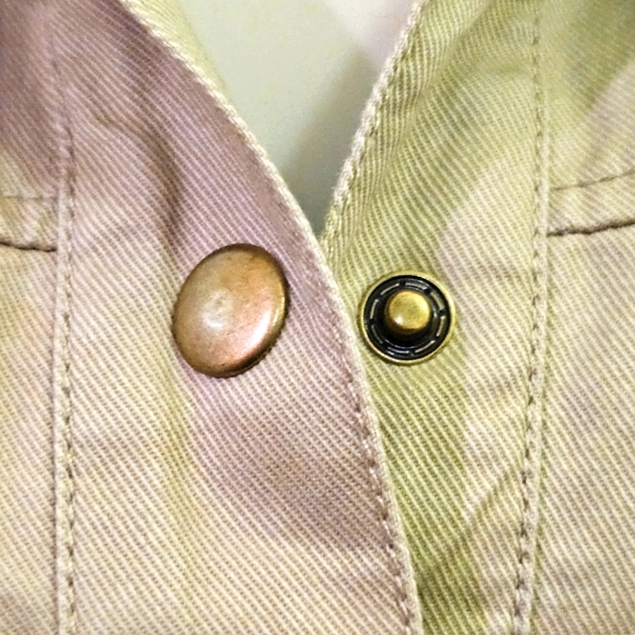 LOFT Beige Snap Front Closure Long Sleeve Shirt Dress,Medium Petite,NWT - Picture 7 of 16